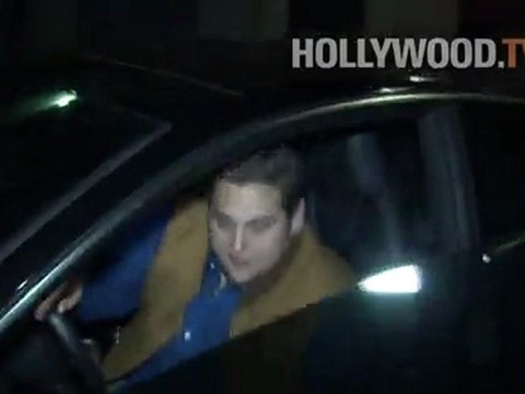 Jonah Hill leaving Mastro's Steakhouse