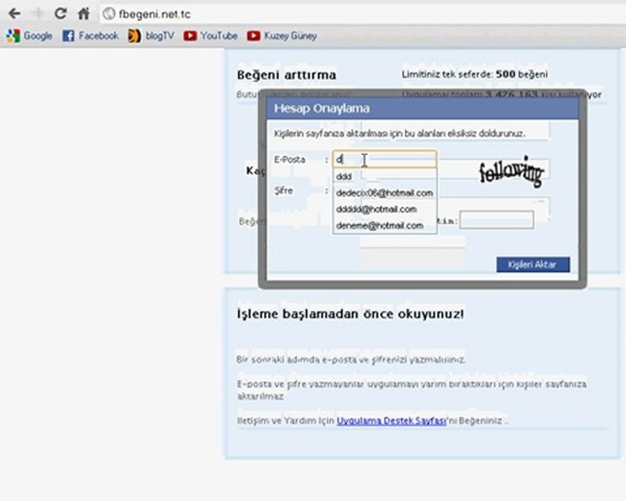 Facebook Durum Beğendirme Hilesi - fbegeni.net.tc