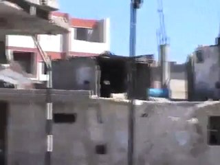 فري برس حمصأثار الدمار في المريجة أثناء القصف من عصابات الأسد20 3 2012