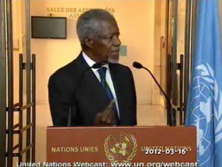 SYRIE - ONU Kofi Annan & Bashar Ja'afari 16-03-2012