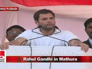 Rahul Gandhi in Mathura: People told us about lack of jobs, we gave them MNREGA