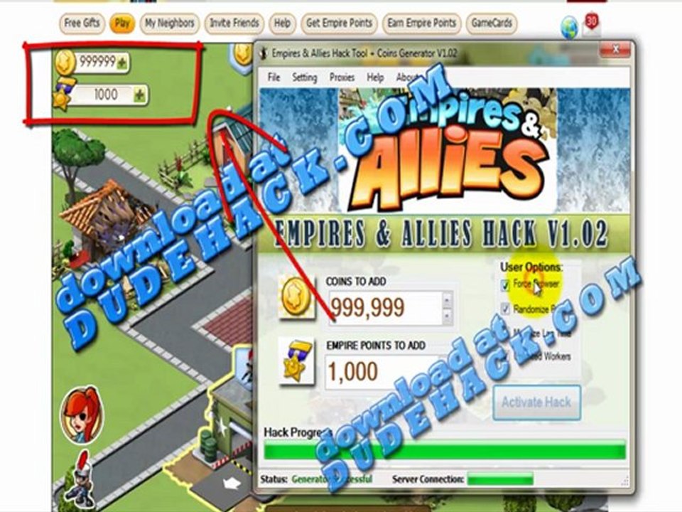 Empires and Allies Cheat 2012  -The Best Cheat and Hack Program for Coins and Empire Points