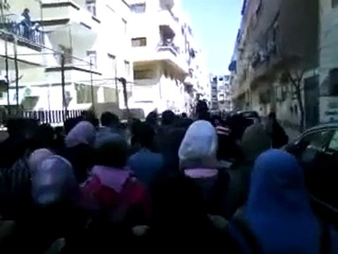 فري برس ريف دمشق مظاهرة طلابية جديدة عرطوز 20 3 2012 ج2