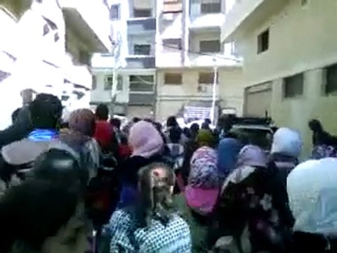 فري برس ريف دمشق مظاهرة طلابية جديدة عرطوز 20 3 2012 ج1