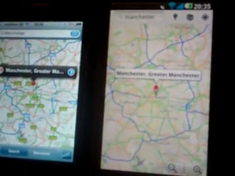 LG Optimus 2X VS iPhone 4: Maps