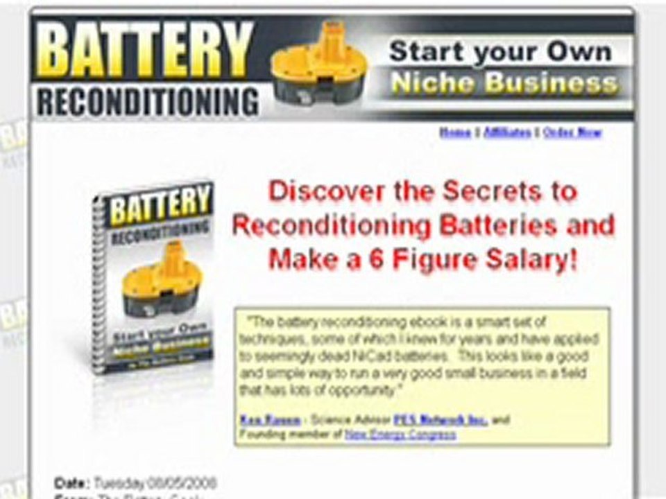 Battery Reconditioning - Start Your Own Niche Business Today