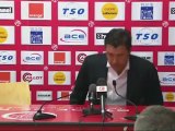 Conférence de presse Stade de Reims - AS Nancy Lorraine : Hubert FOURNIER (SdR) - Jean  FERNANDEZ (ASNL) - saison 2012/2013