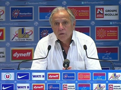 Conférence de presse Montpellier Hérault SC - AS Saint-Etienne : René GIRARD (MHSC) - Christophe GALTIER (ASSE) - saison 2012/2013