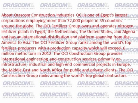 IFC to Provide US$ 100 Million Loan to the OCI Construction Group