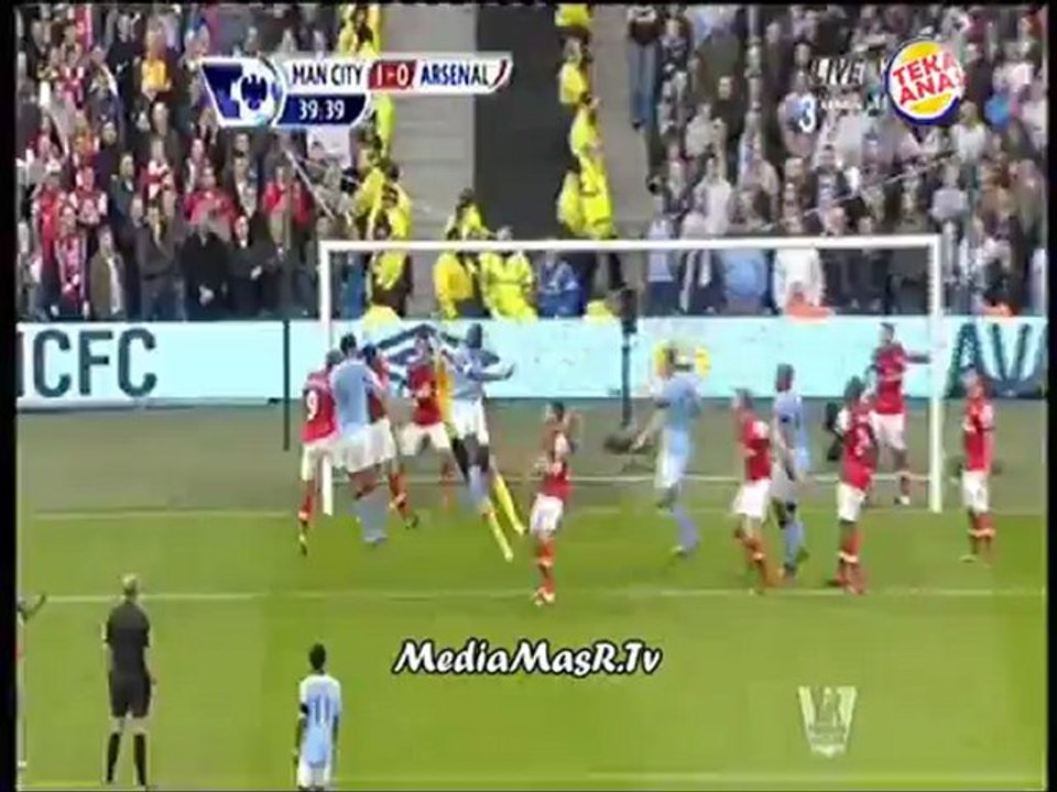 ملخص الشوط الاول من مباراة مانشستر سيتي 1-1 الارسنال - الجولة الـ 5