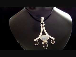 Opulenter Jugendstil Schmuck mit Mondstein und Rauchquarz anhps5