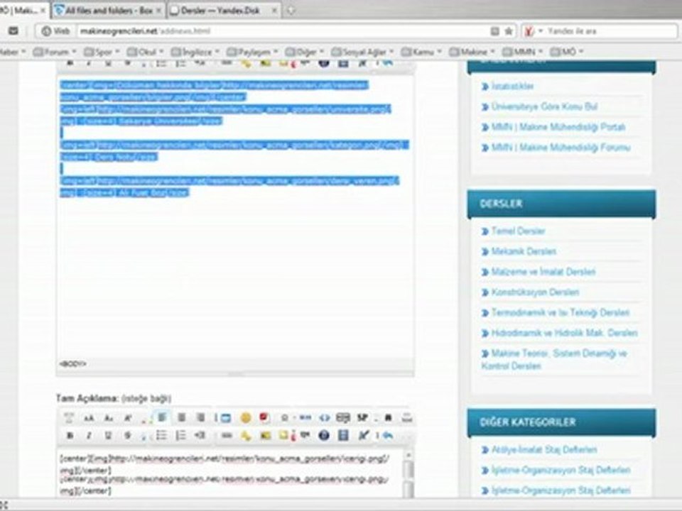 Portala Konu Eklemek | makineogrencileri.net