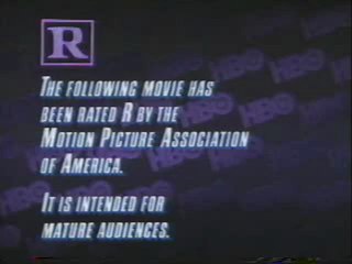 1987 HBO Movie Partial Intro and R Rating Bumper