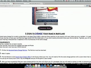 How to Change Your Name in Maryland