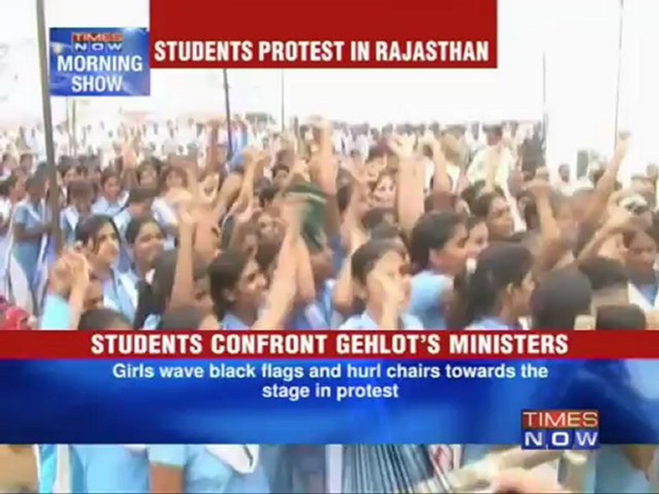 Students protest in Rajasthan