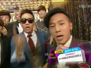 120921 UKISS & Mighty Mouth @ Music Bank - Backstage