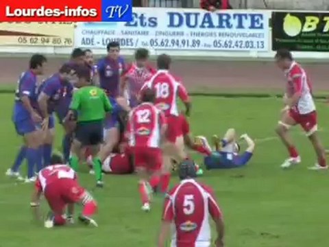 Rugby Fédérale 1 : Lourdes 21 Castanet 16