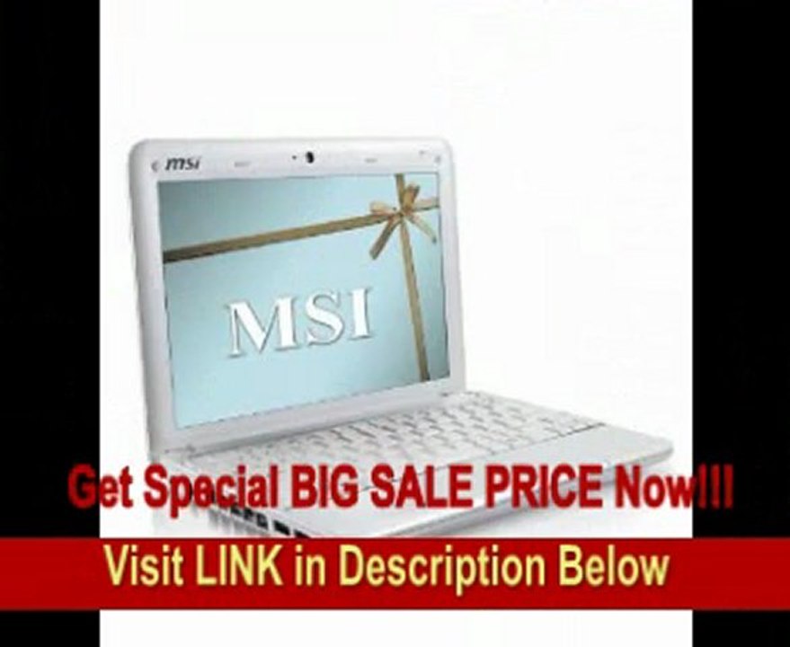 BEST BUY MSI Wind U100-427 10-Inch Pink Netbook - 2.5 Hour Battery Life