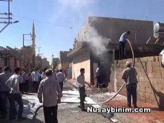 Nusaybinde yangın 2 yaralı