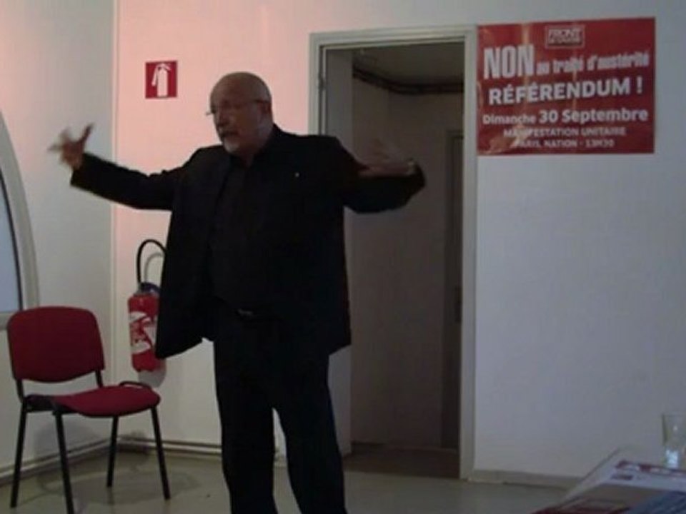 Traités européens par Raoul Jennar à Ganges (2012)