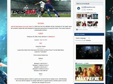 PES 2013 Become a legend editor trainer download
