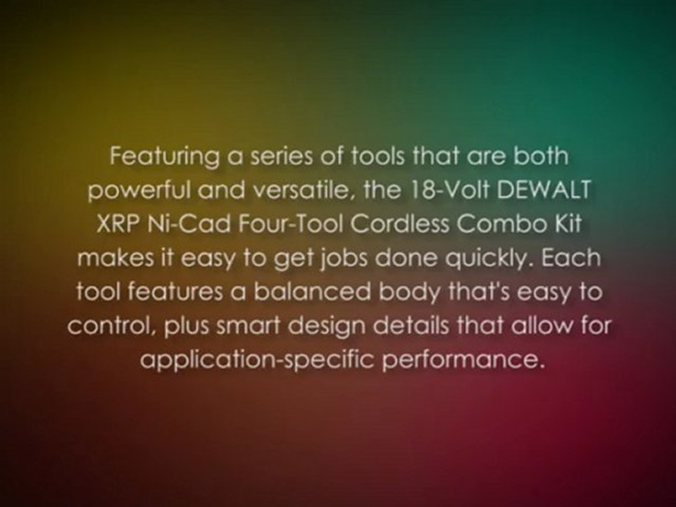 DEWALT DCK450X 18-Volt XRP Cordless 4-Tool Combo Kit