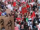 Students march to protest tuition fee hikes