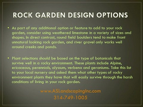 ROCK GARDEN OPTIONS