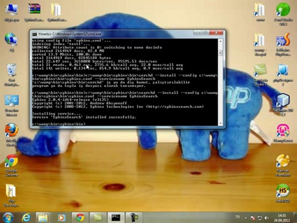 Windows 7 üzerinde wamp ile sphinx full-text search engine kurulumu ve mysql ile örnek uygulama (videolu anlatım).