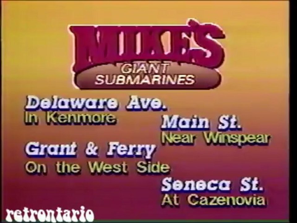 Mikes Giant Submarines Buffalo 1988