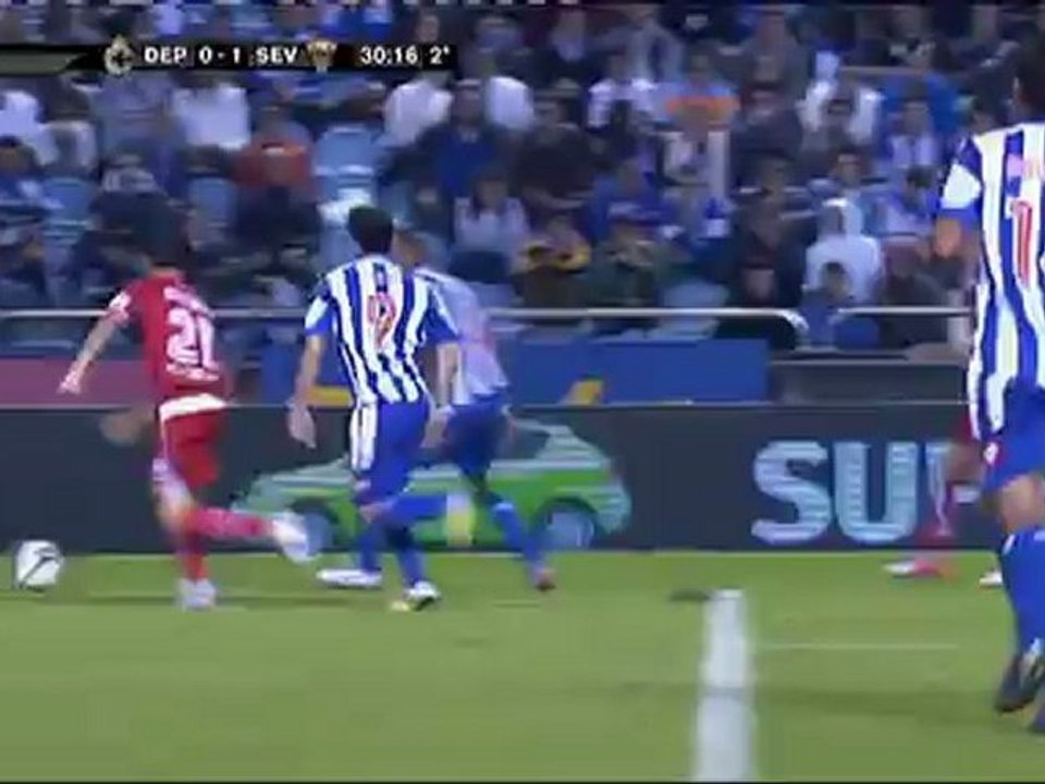 Gol Negredo 1-0 Sevilla vs Depor