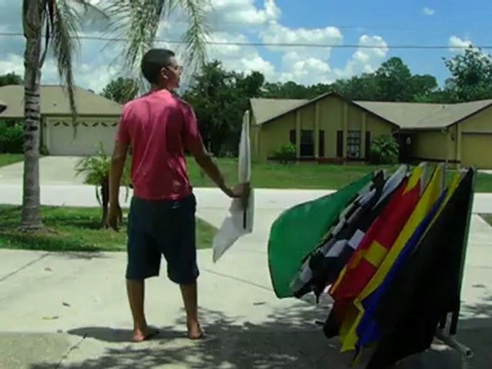 Me Flagging my 24x30 racing set from Flagman of America ( Part 2 of 2)
