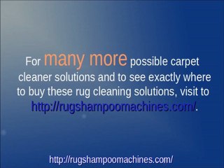 What Exactly Is The Most Effective Rug Cleaner Solution?