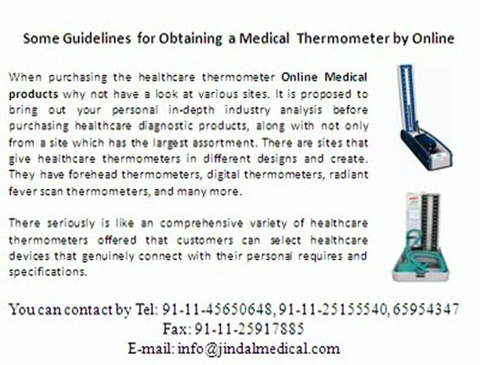 Some Guidelines for Obtaining a Medical Thermometer by Online