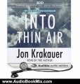 Audio Book Review: Into Thin Air by Jon Krakauer (Author, Narrator)