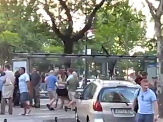 Spanish Police Attack Manchester City Fans