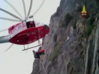 Rescue from Italian landslide