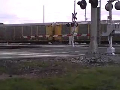 Norfolk Southern autorack and container train east bound through Austell Ga.