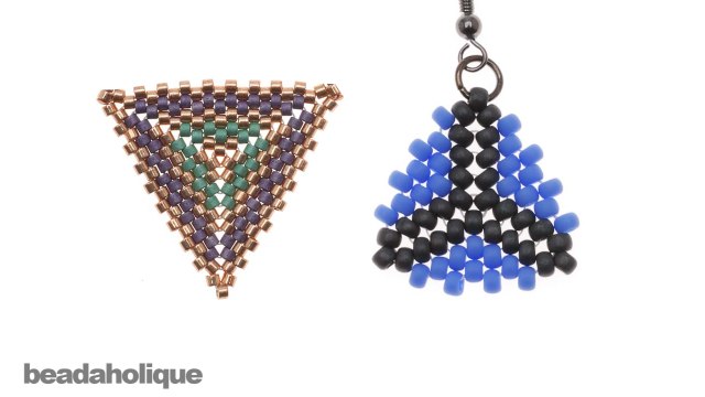 How to Bead Weave a Triangle Using Peyote and Herringbone Stitches