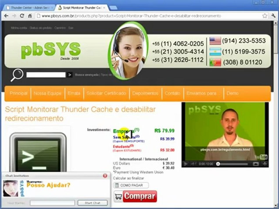Script Monitorar Thunder Cache e desabilitar redirecionamento
