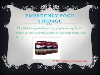 Long Term Food Storage