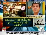 GEO Aaj Kamran Khan Kay Sath: MQM gives PPP three days to fulfill 'valid' demands: Faisal Sabzwari