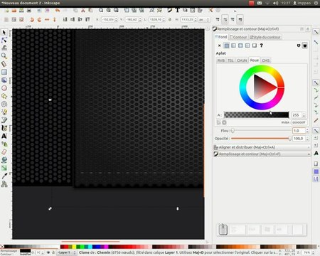 Tuto inkscape : créer un fond d'écran métallique