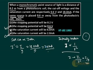 Photo Electric Effect, IIT JEE Solutions from IITJEE 1992 Question Paper