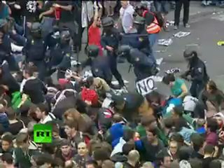 La manifestation des indignés à Madrid 25/9/012