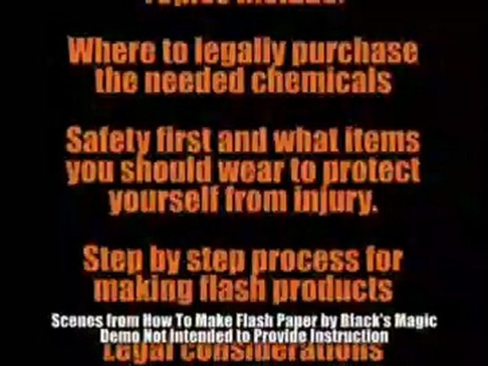 How to Make Flash Paper by Blacks Magic by James Clark (DVD) - Magic Trick