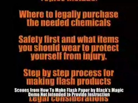 How to Make Flash Paper by Blacks Magic by James Clark (DVD) - Magic Trick