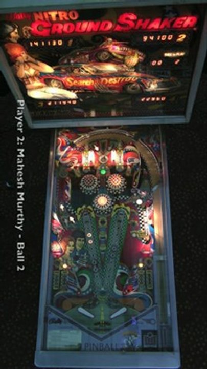 NITRO GROUND SHAKER pinball table (Bally 1980) - Pinburgh 2012 B Division Final (Game 4)