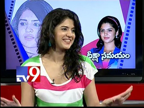 Rebel heroine Deeksha Seth in Tv9 Studio - Part 1