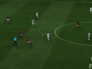 LDC 1/4 retour Real Madrid - Milan AC : Frappe de Lewel sur le poteau